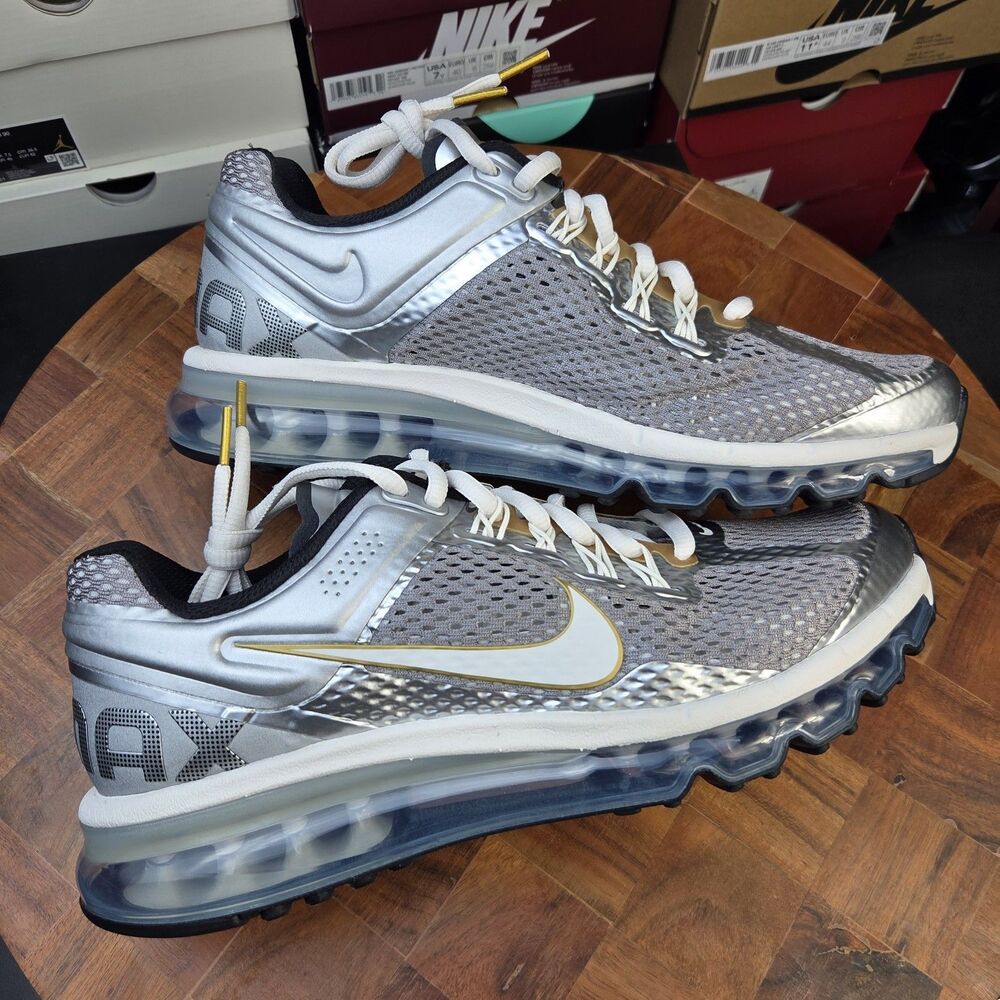 Nike Air Max 2013 'Metallic Silver Gold' HJ7901-095 Men's sz 7.5
